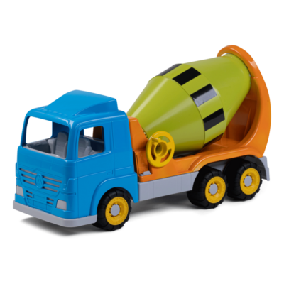 Auto nákladné domiešavač 45 cmVeľké nákladné vozidlo domiešavač pre každého stavbára. Je čas na poriadnu prípravu stavebného materiálu a s týmto autom to bude hračka. Auto je vyrobené z kvalitného plastu z radu Millennium balené v hnedej ekologickej krabici. Používané plasty sú pevné