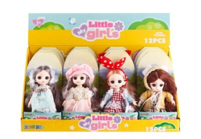 Bábika v čipkovaných šatách 15cmMilá bábika je vhodná pre malé dievčatá