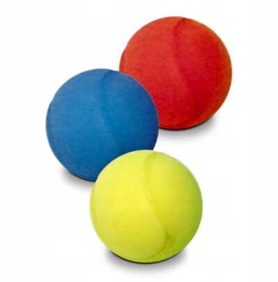 Loptičky na soft tenis 3 ks Sada loptičiek vhodná ako doplnok k plážovým alebo rekreačným raketám.Penová loptička na soft tenis - 3 ks vo farbách modrá