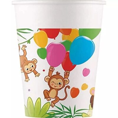 Poháre Jungle papierové 200ml / 8ksPapierové poháre sa hodia na detskú párty
