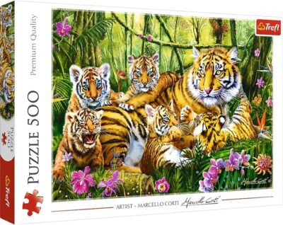 Trefl Puzzle 500 Tigria rodinaObrázkové puzzle